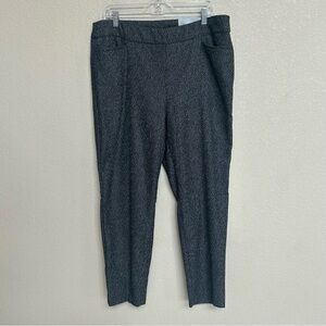 NWT Chico’s Women’s So Slimming Brigitte Slim Leg Black Textured Pants 16 (3R)